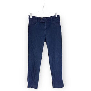 ANTHROPOLOGIE The Essential Slim Trousers Navy Blue Size 0